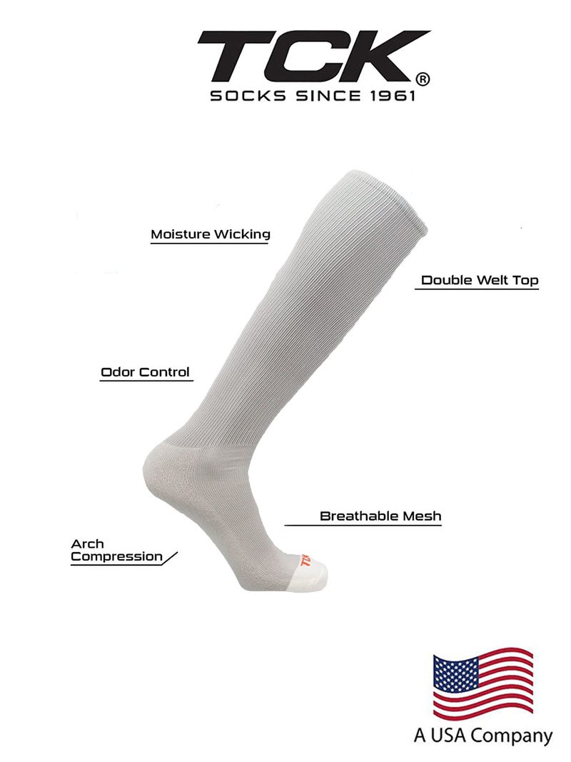 TCK Prosport Performance Tube Socks (Grey, Large) - Image 3